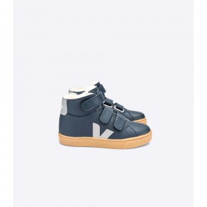 Altos Veja ESPLAR MID FURED LEATHER Niños Azul Marino | MX 1665RWH