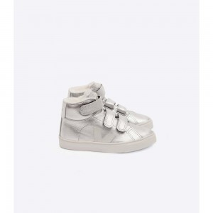 Altos Veja ESPLAR MID FURED LEATHER Niños Plateados | MX 1661MAS