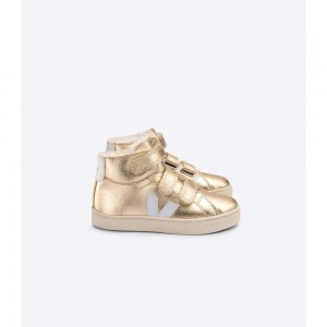 Altos Veja ESPLAR MID FURED LEATHER Niños Dorados | MX 1653KIR