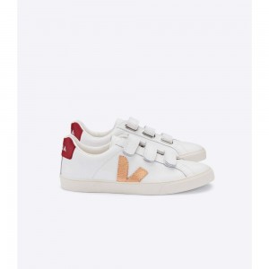 Tenis Veja 3-LOCK LEATHER Mujer White/Red | MX 1744TVJ