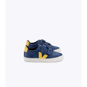 Tenis Veja ESPLAR LEATHER Niños Navy/Yellow | MX 1538UTL