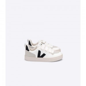 Tenis Veja V-10 CWL Niños Blancos Negros | MX 1485YUK