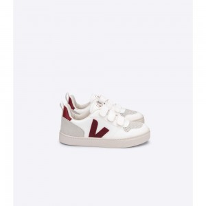 Tenis Veja V-10 CWL Niños White/Burgundy | MX 1490APV