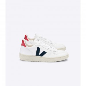 Tenis Veja V-10 LEATHER Hombre White/Red | MX 1225YUK