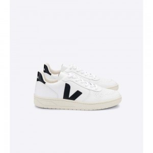 Tenis Veja V-10 LEATHER Mujer White/Black | MX 1688QZD
