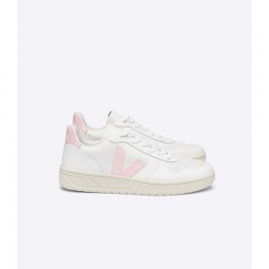 Tenis Veja V-10 LEATHER Mujer White/Pink | MX 1692TVJ