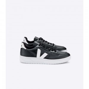 Tenis Veja V-10 LEATHER SOLE Hombre Black/White | MX 1242VDO