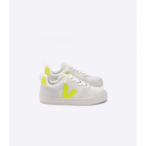 Tenis Veja V-10 MALHA BRANCO Niños White/Green | MX 1511YUK