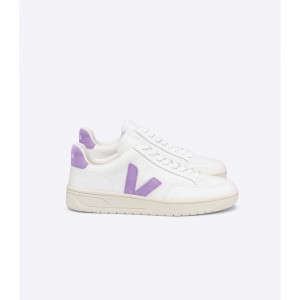 Tenis Veja V-12 LEATHER Mujer White/Purple | MX 1674DNN