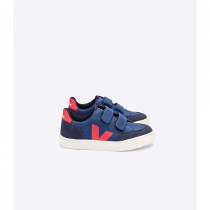 Tenis Veja V-12 LEATHER Niños Azul Marino | MX 1477BCP