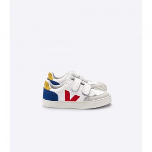 Tenis Veja V-12 LEATHER Niños White/Red/Blue | MX 1470JJE