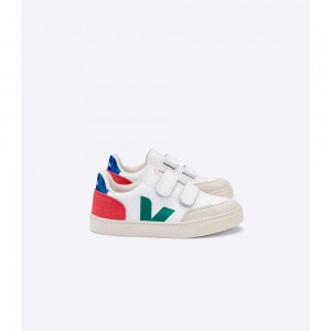 Tenis Veja V-12 LEATHER Niños White/Red | MX 1468GLQ