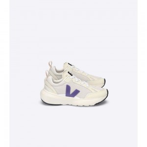 Tenis para Correr Veja CANARY ELASTIC LACE Niños Beige/Purple | MX 1642UTL