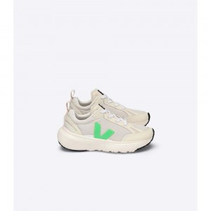 Zapatos Veja CANARY ELASTIC LACE Niños Beige/Green | MX 1584QZD