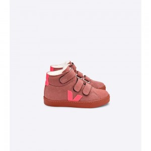 Zapatos Veja ESPLAR MID FURED SUEDE Niños Rojos | MX 1588TVJ