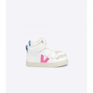 Zapatos Veja V-10 MID CWL Niños White/Blue/Pink | MX 1552XFU