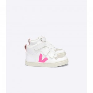 Zapatos Veja V-10 MID CWL Niños White/Pink | MX 1553CEI