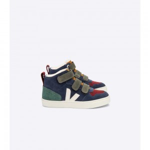 Zapatos Veja V-10 MID FURED SUEDE Niños Azules | MX 1591ISZ