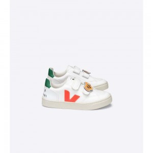 Zapatos Veja V-12 CWL MINI-RODINI RABBIT Niños Blancos | MX 1544DNN
